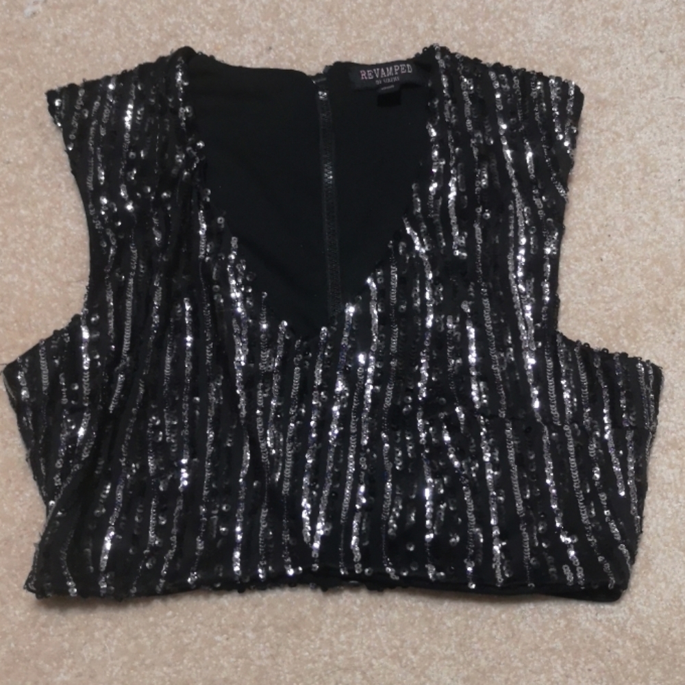 Sequin crop top
